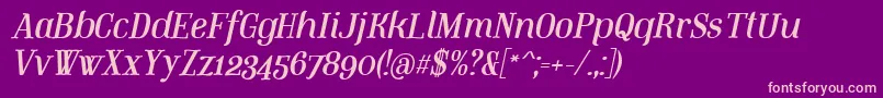MountitalicPersonaluse Font – Pink Fonts on Purple Background