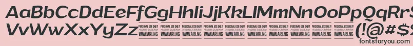 フォントGrandimediumitalicPersonalUse – ピンクの背景に黒い文字
