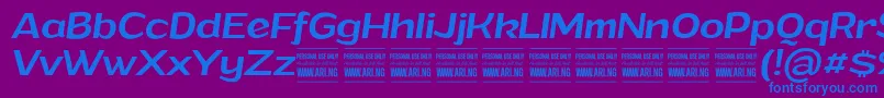 GrandimediumitalicPersonalUse Font – Blue Fonts on Purple Background