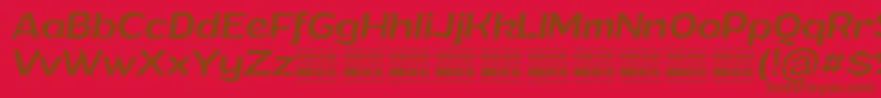 フォントGrandimediumitalicPersonalUse – 赤い背景に茶色の文字