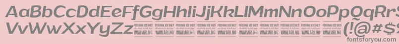 GrandimediumitalicPersonalUse Font – Gray Fonts on Pink Background