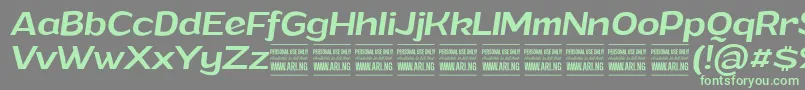 GrandimediumitalicPersonalUse Font – Green Fonts on Gray Background