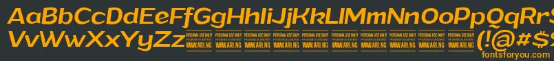 GrandimediumitalicPersonalUse Font – Orange Fonts on Black Background