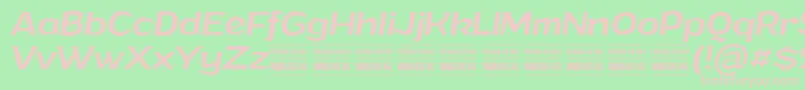 GrandimediumitalicPersonalUse Font – Pink Fonts on Green Background