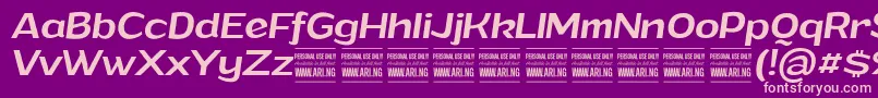 GrandimediumitalicPersonalUse Font – Pink Fonts on Purple Background