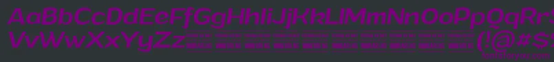 Шрифт GrandimediumitalicPersonalUse – фиолетовые шрифты на чёрном фоне
