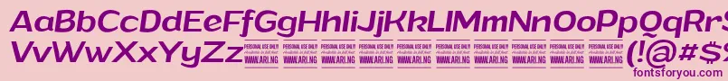 GrandimediumitalicPersonalUse Font – Purple Fonts on Pink Background