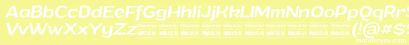 GrandimediumitalicPersonalUse Font – White Fonts on Yellow Background