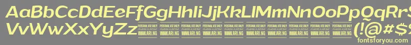 GrandimediumitalicPersonalUse Font – Yellow Fonts on Gray Background