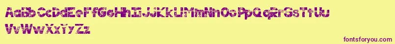 Resilience Font – Purple Fonts on Yellow Background