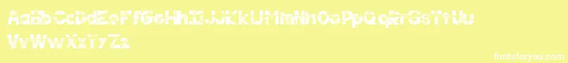 Resilience Font – White Fonts on Yellow Background