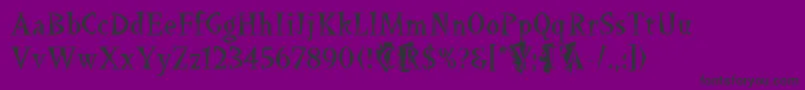 LaBambaLetPlain.1.0 Font – Black Fonts on Purple Background