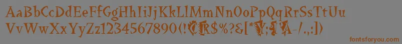 LaBambaLetPlain.1.0 Font – Brown Fonts on Gray Background