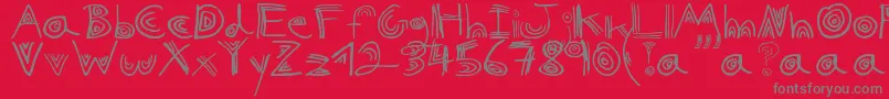 Nuni Font – Gray Fonts on Red Background