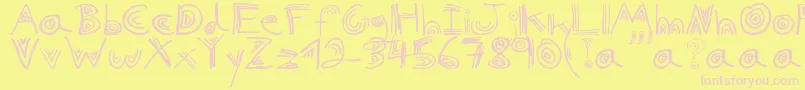 Nuni Font – Pink Fonts on Yellow Background
