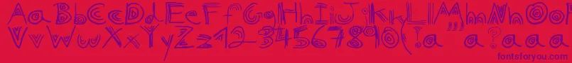Nuni Font – Purple Fonts on Red Background