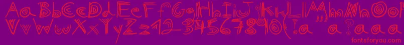 Nuni Font – Red Fonts on Purple Background