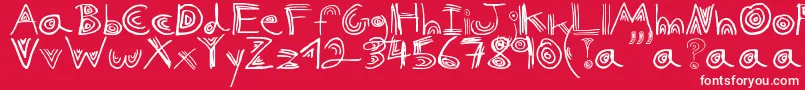 Nuni Font – White Fonts on Red Background