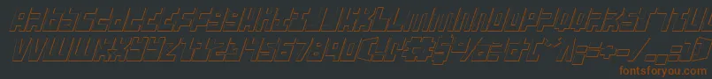 Шрифт Ufohunter3Di – коричневые шрифты на чёрном фоне