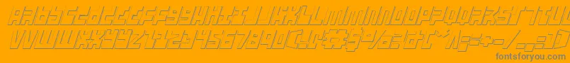 Ufohunter3Di Font – Gray Fonts on Orange Background