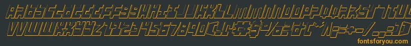 Ufohunter3Di Font – Orange Fonts on Black Background