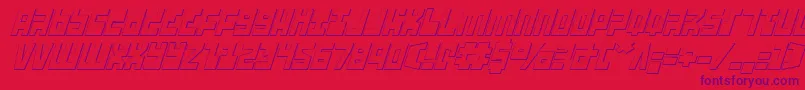 Ufohunter3Di Font – Purple Fonts on Red Background