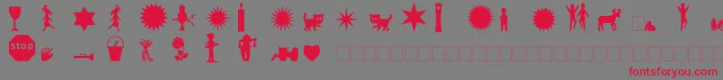 Sherberi Font – Red Fonts on Gray Background