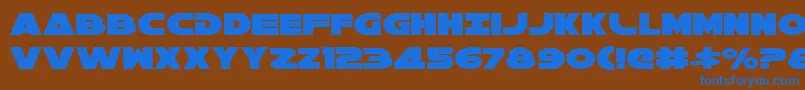 Galaxy1 Font – Blue Fonts on Brown Background