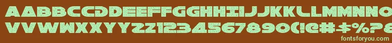 Galaxy1 Font – Green Fonts on Brown Background