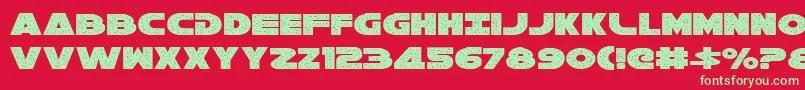 Galaxy1 Font – Green Fonts on Red Background