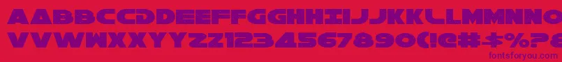 フォントGalaxy1 – 赤い背景に紫のフォント
