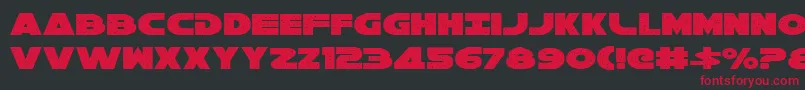 フォントGalaxy1 – 黒い背景に赤い文字
