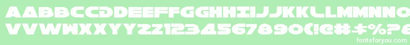 Galaxy1 Font – White Fonts on Green Background