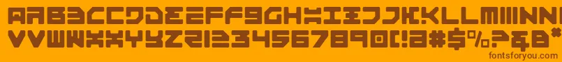 Шрифт Omega3Light – коричневые шрифты на оранжевом фоне