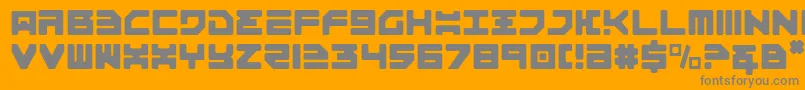 Omega3Light Font – Gray Fonts on Orange Background