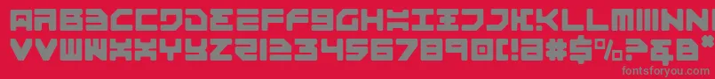 Omega3Light Font – Gray Fonts on Red Background