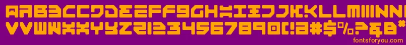 Omega3Light Font – Orange Fonts on Purple Background