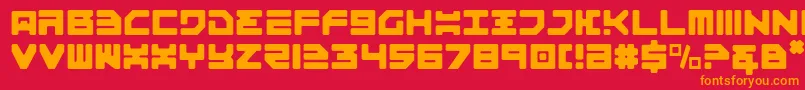 Шрифт Omega3Light – оранжевые шрифты на красном фоне