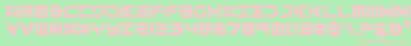 フォントOmega3Light – 緑の背景にピンクのフォント