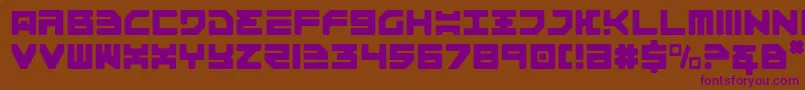 Omega3Light Font – Purple Fonts on Brown Background