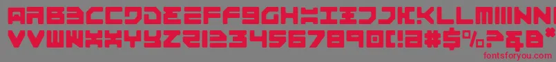 Omega3Light Font – Red Fonts on Gray Background