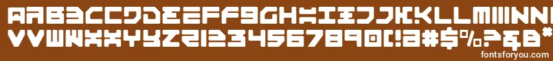 Omega3Light Font – White Fonts on Brown Background