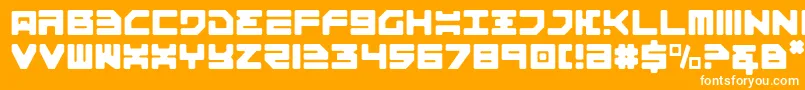 Omega3Light Font – White Fonts on Orange Background