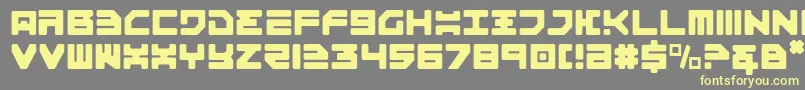 Omega3Light Font – Yellow Fonts on Gray Background
