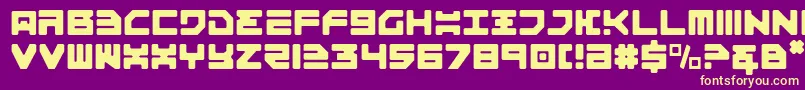 Omega3Light Font – Yellow Fonts on Purple Background