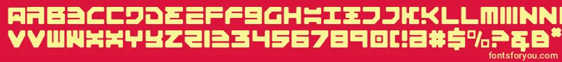 Omega3Light Font – Yellow Fonts on Red Background