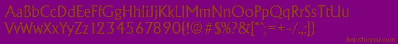 AdelonSerialRegularDb Font – Brown Fonts on Purple Background