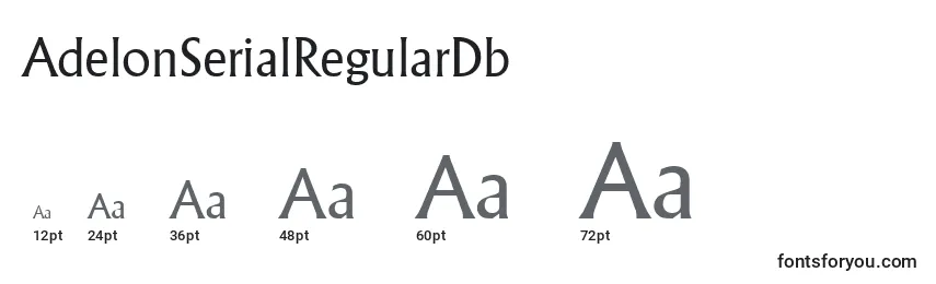 Размеры шрифта AdelonSerialRegularDb