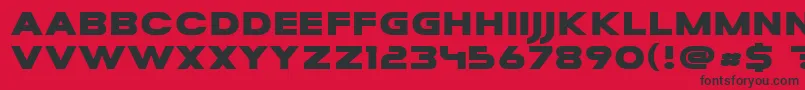 MesaGrande Font – Black Fonts on Red Background