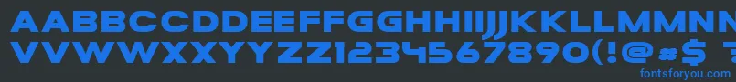 MesaGrande Font – Blue Fonts on Black Background